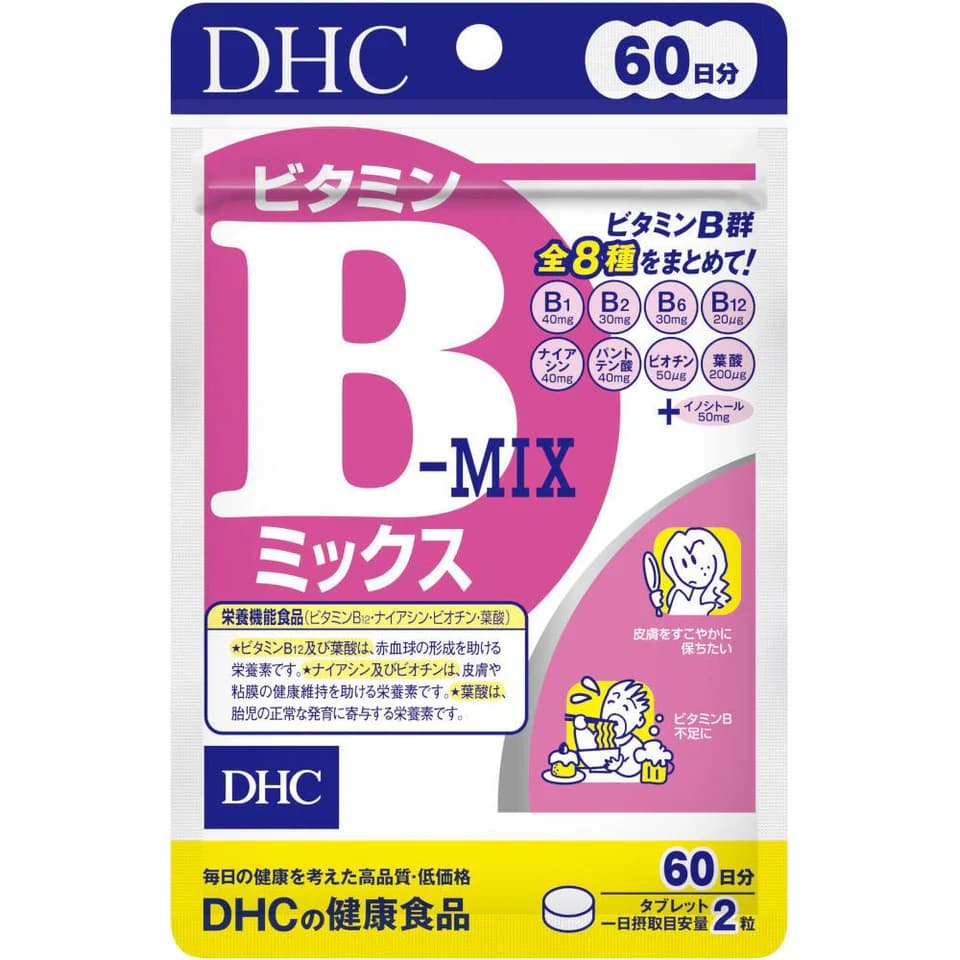 DHC Вітаміни групи B B-Mix 120 капсул на 60 днів