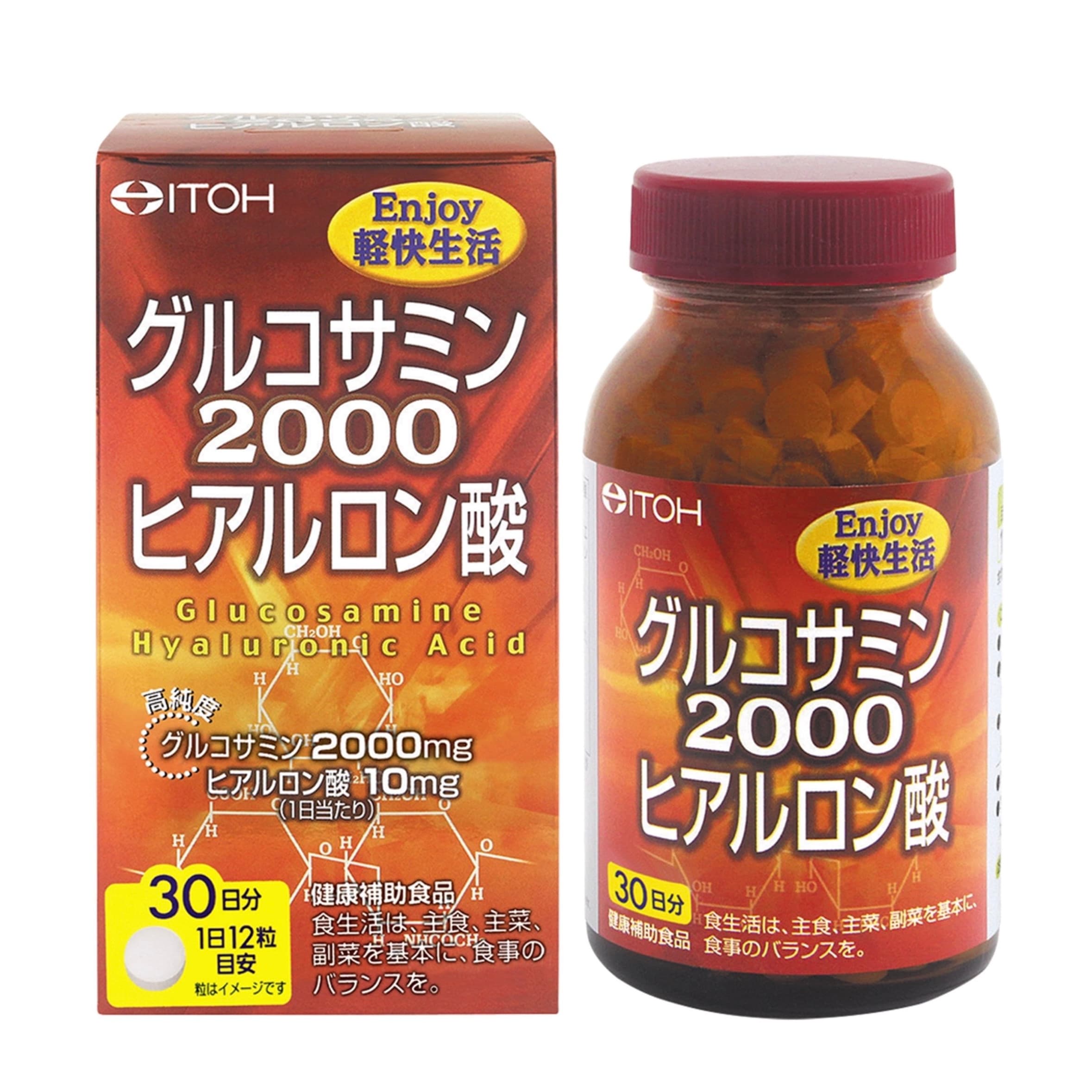 ITOH Глюкозамін з Гіалуроновою кислотою Glucosamine2000 & hyaluronic acid 30 дн