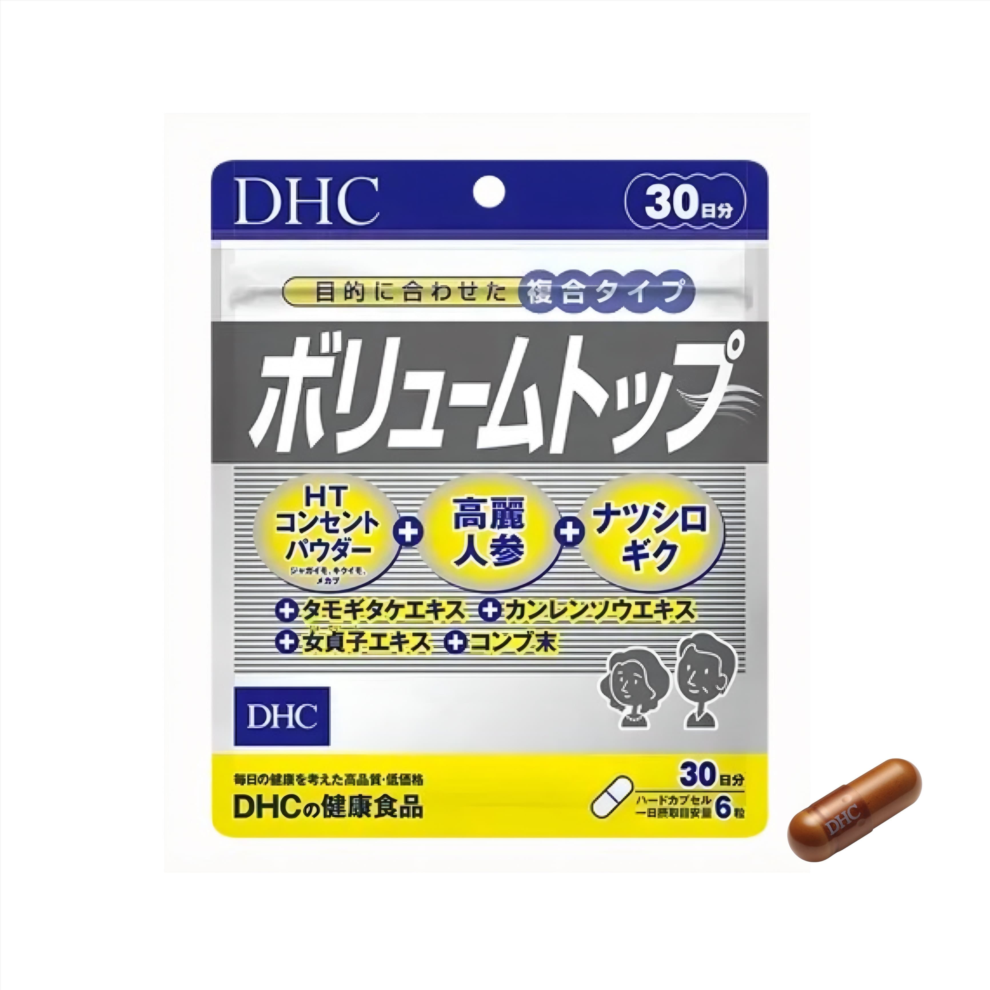 DHC Комплекс для волосся з женьшенем Volume Top на 30 дн