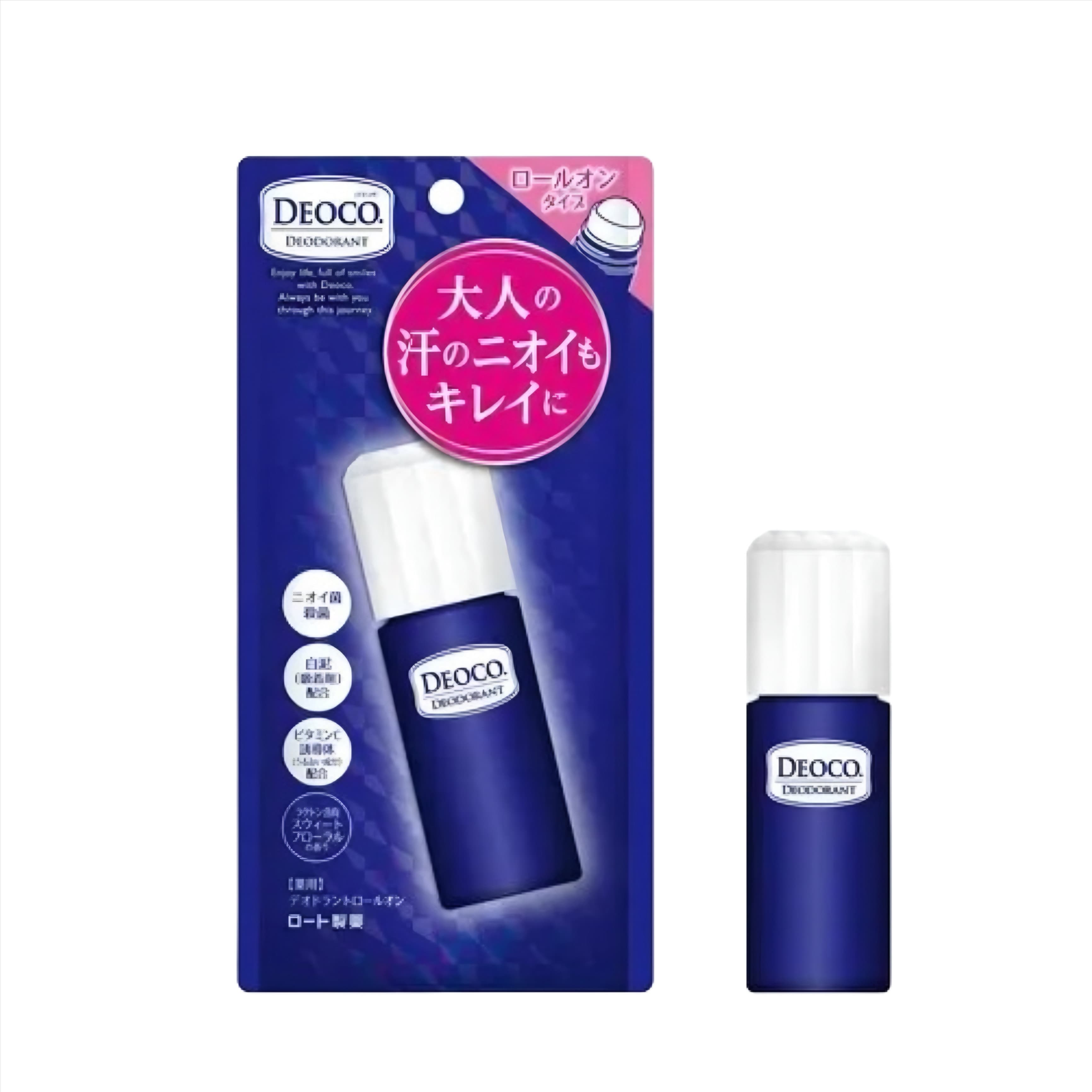 Deoco Роликовий дезодорант проти вікового запаху Rohto Medicated Roll 30ml