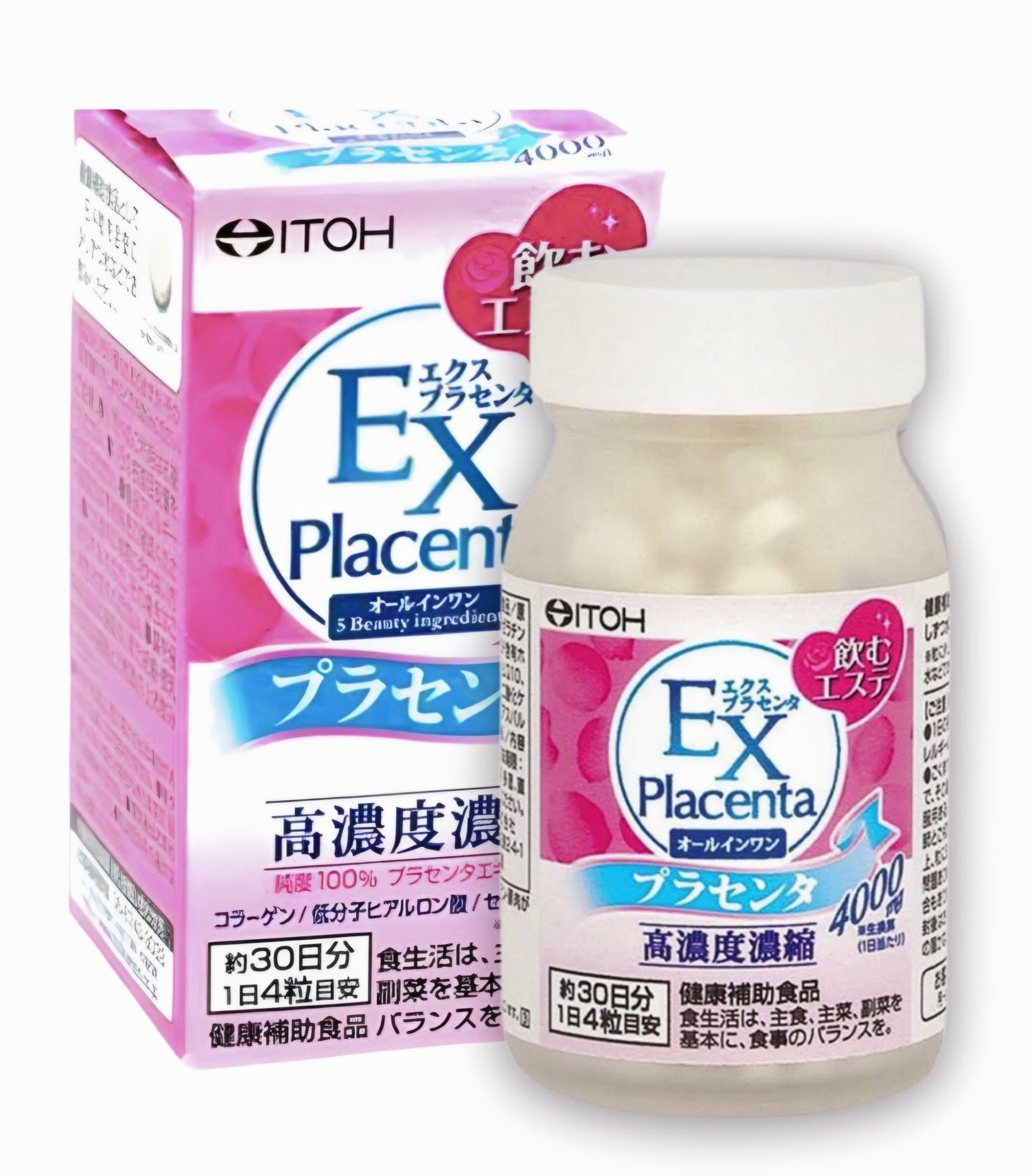 ITOH EX Placenta Плацента EX c Q10 Колаген Церамідами Гіалуронова кислота на 30