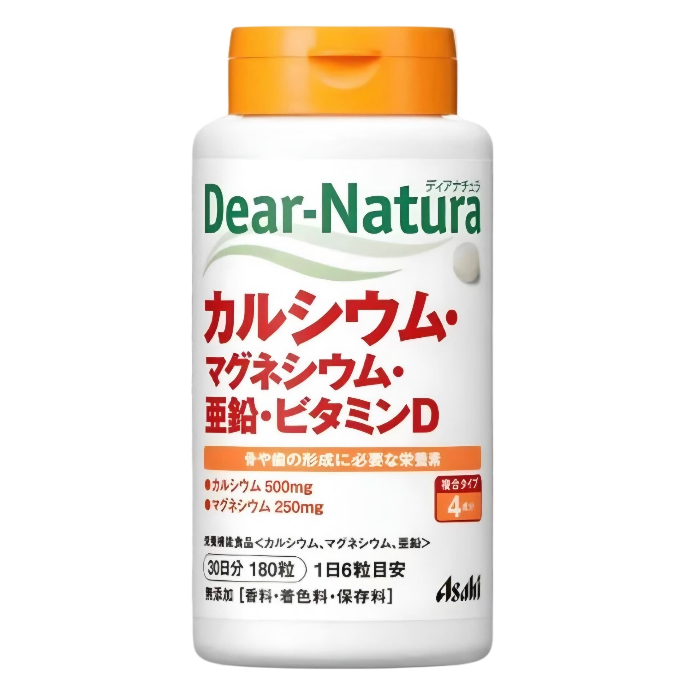 Asahi Кальцій, Магній, Цинк та вітамін D Dear Natura 180 шт на