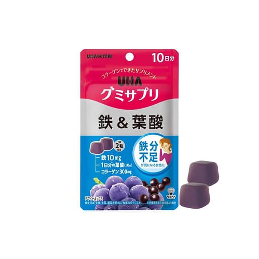 UHA Жувальні вітаміни Залізо+Фолієва кислота Gummy Iron & Folic Acid, на 20 днів, фото 3