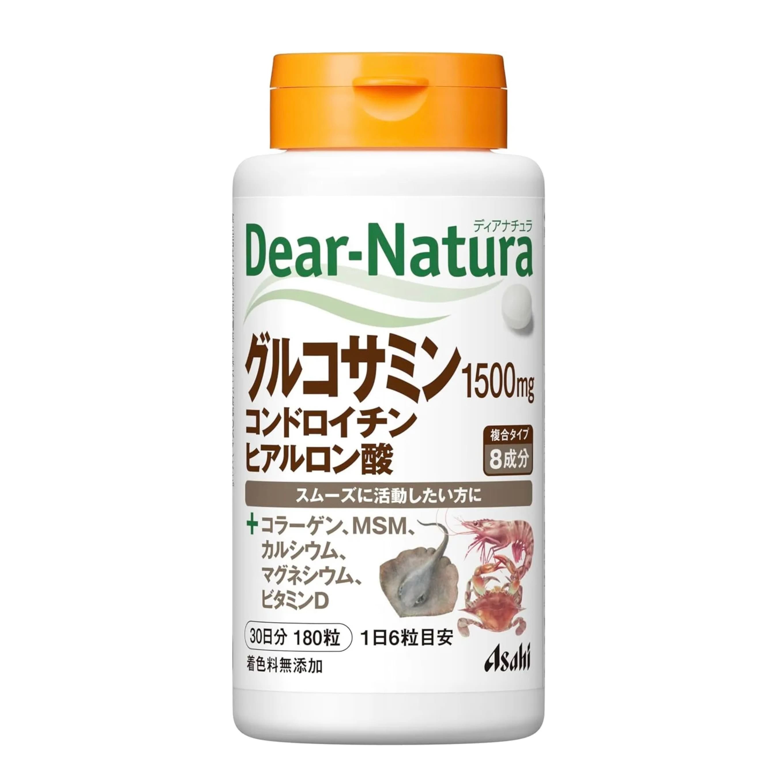 Asahi Dear Natura Глюкозамін, хондроїтин, гіалур. кислота, MSM, колаген на 30 дн