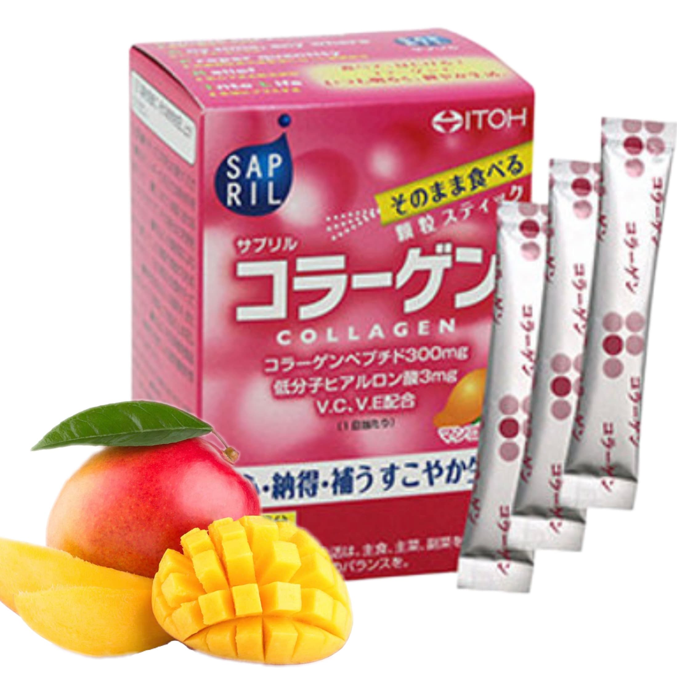 ITOH SAPRIL COLLAGEN КОЛАГЕН зі смаком манго 30 саше-пакетів на 30 днів